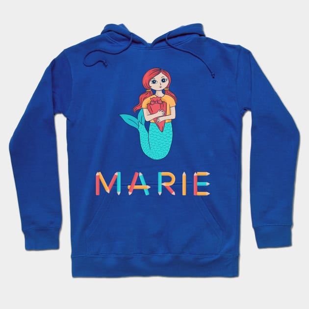 School Enrollment Mermaid Marie Hoodie by DePit DeSign